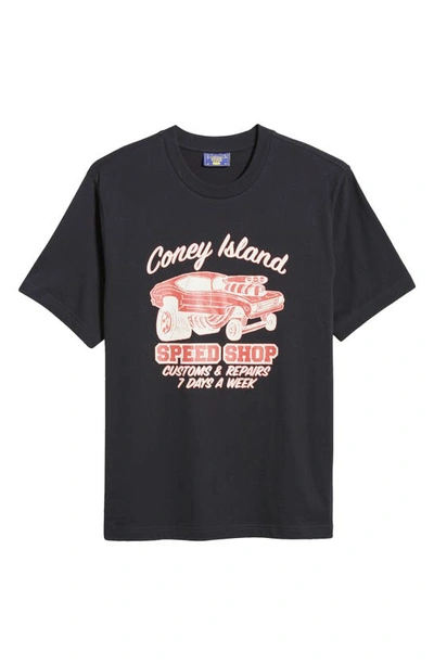 Shop Coney Island Picnic Speed Shop Graphic T-shirt In Caviar