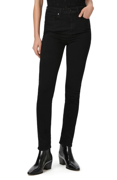 Shop Paige Gemma High Waist Stovepipe Skinny Jeans In Black Shadow