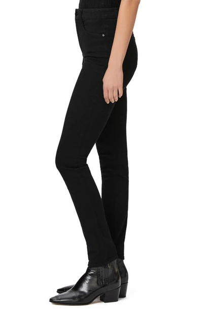 Shop Paige Gemma High Waist Stovepipe Skinny Jeans In Black Shadow
