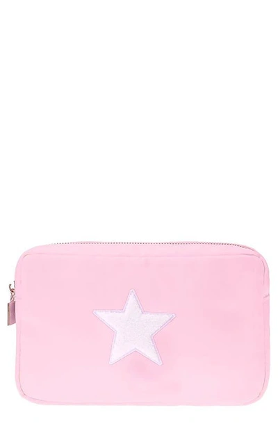 Shop Bloc Bags Medium Star Cosmetics Bag In Baby Pink