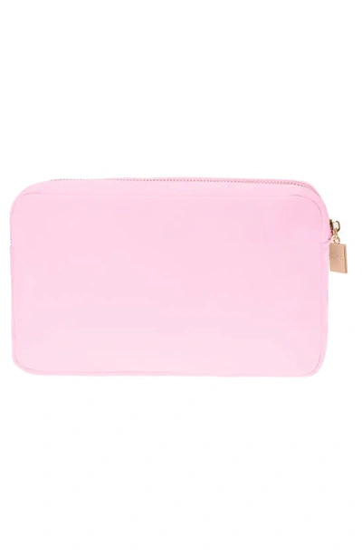 Shop Bloc Bags Medium Star Cosmetics Bag In Baby Pink