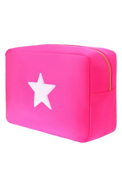 Shop Bloc Bags Extra Large Star Cosmetic Bag In Hot Pink