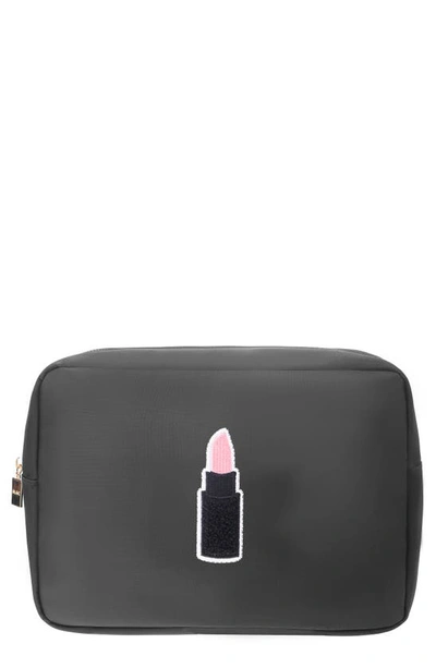 Shop Bloc Bags Extra Large Kiss Cosmetic Bag In Black