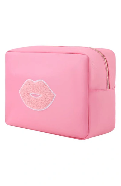 Shop Bloc Bags Extra Large Kiss Cosmetic Bag In Bubblegum Pink