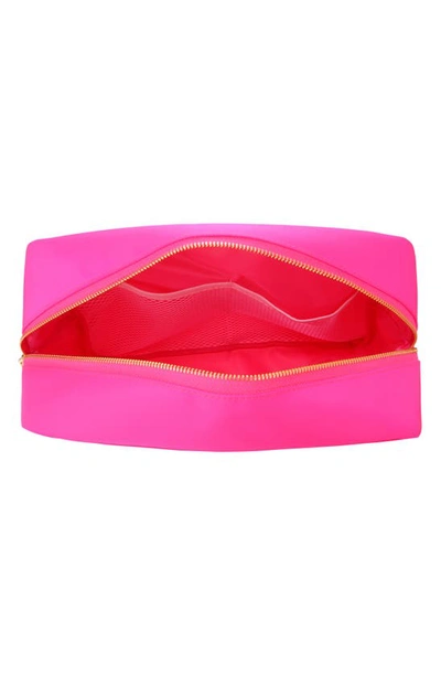 Shop Bloc Bags Xl Heart Cosmetics Bag In Hot Pink