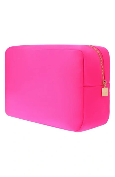 Bloc Bags Xl Heart Patch Cosmetic Bag With Insert In Hot Pink