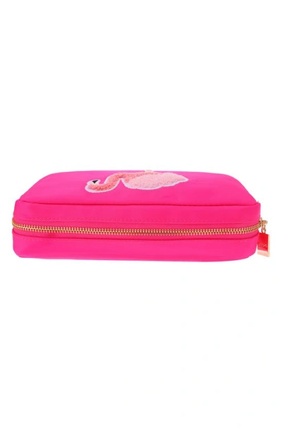 Shop Bloc Bags Medium Flamingo Cosmetic Bag In Hot Pink