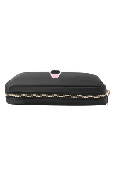 Shop Bloc Bags Medium Lipstick Cosmetic Bag In Black