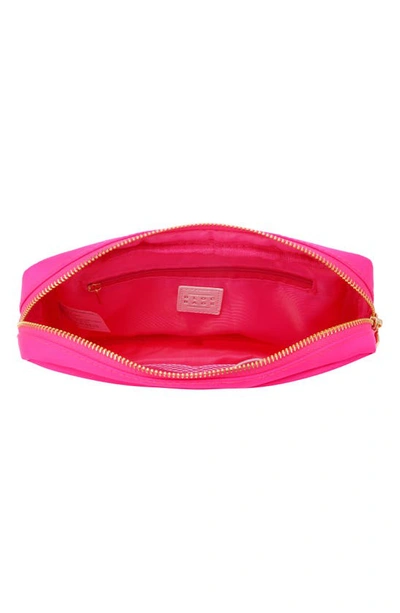 Shop Bloc Bags Medium Smiley Cosmetics Bag In Hot Pink