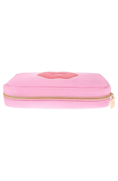 Shop Bloc Bags Medium Kiss Cosmetic Bag In Baby Pink