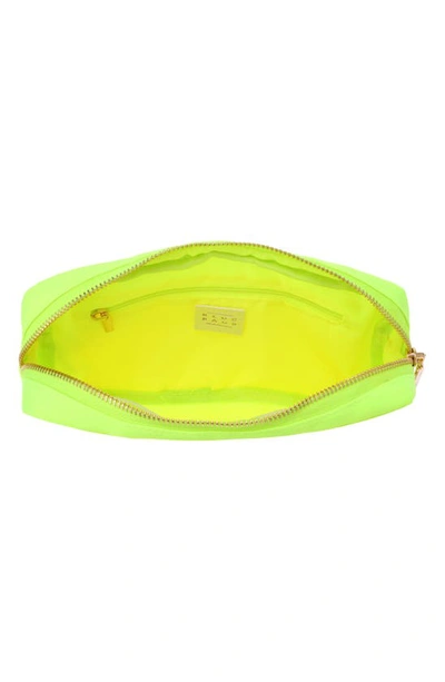 Shop Bloc Bags Medium Smiley Cosmetics Bag In Neon Yellow