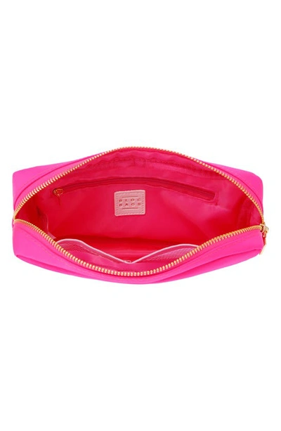 Shop Bloc Bags Medium Heart Cosmetic Bag In Hot Pink