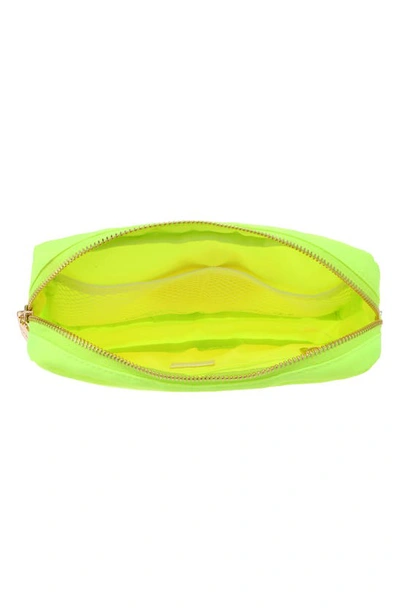 Shop Bloc Bags Medium Kiss Cosmetic Bag In Neon Yellow