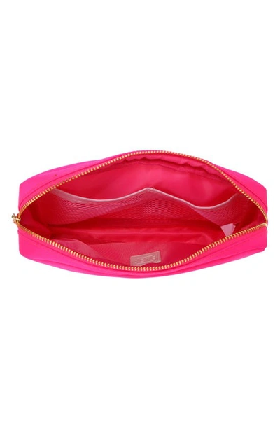 Shop Bloc Bags Medium Heart Cosmetic Bag In Hot Pink