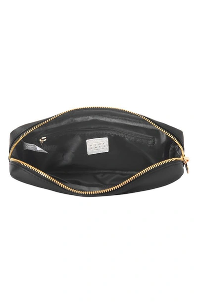 Shop Bloc Bags Medium Heart Cosmetic Bag In Black/ White