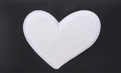 Bloc Bags Medium Heart Cosmetic Bag In Black/ White