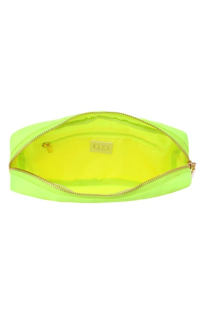 Shop Bloc Bags Medium Lightning Bolt Cosmetics Bag In Neon Yellow