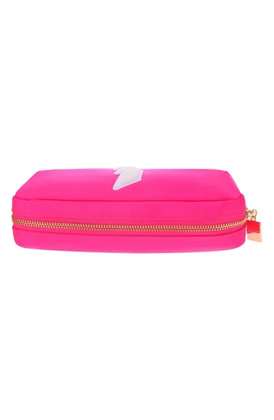 Shop Bloc Bags Medium Lightning Bolt Cosmetics Bag In Hot Pink