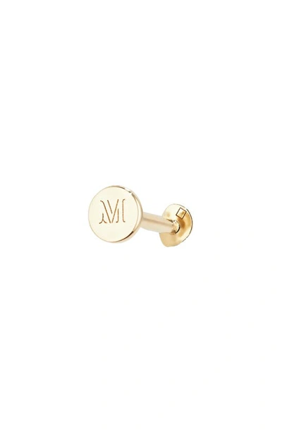 Monica Vinader Nura Mini Pebble Single Labret Stud Earring In Gold