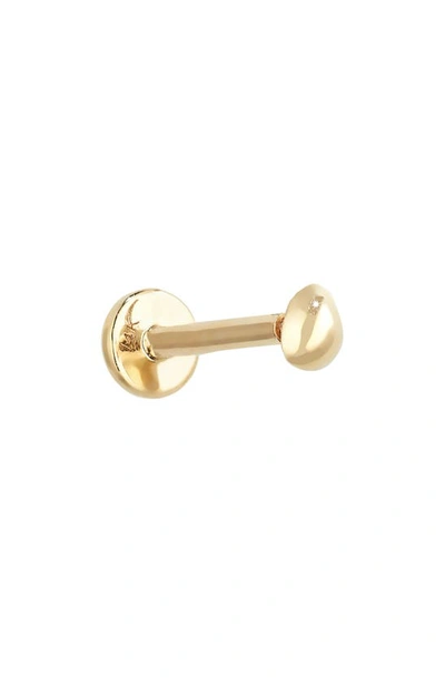 Monica Vinader Nura Mini Pebble Single Labret Stud Earring In Gold