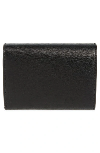 Shop Mulberry Tree Logo Leather Trifold Wallet In Black