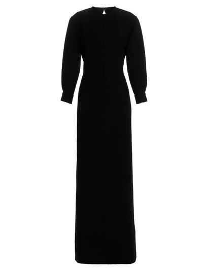 Shop Saint Laurent Armure Lourd Dresses Black