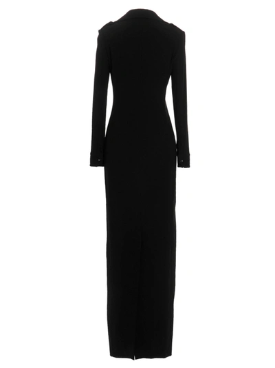 Shop Saint Laurent Double Sablè Long Dress Dresses Black