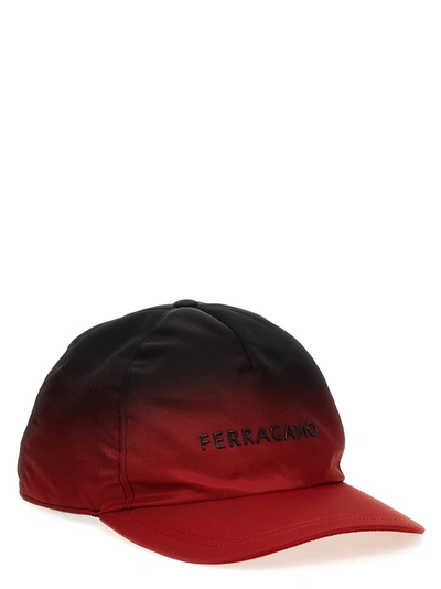 Shop Ferragamo Lettering Logo Cap Hats Multicolor