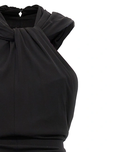 Shop Saint Laurent Long Hooded Dress Dresses Black