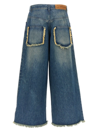 Shop Moncler Genius X Palm Angels Jeans Blue