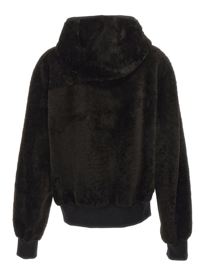 Shop Ferragamo Reversible Hooded Blouson Casual Jackets, Parka Brown