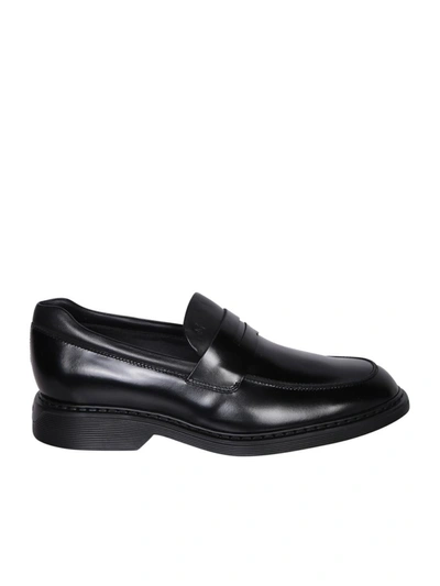 Shop Hogan Loafers In Black