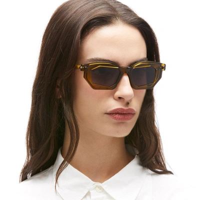 Shop Kuboraum Sunglasses In Brown