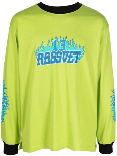 Shop Rassvet T-shirt With Logo In Green