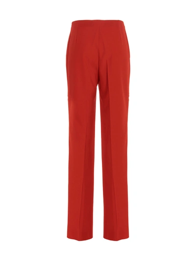 Shop Ferragamo Straight  With Pleat Pants Red