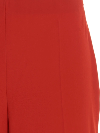 Shop Ferragamo Straight  With Pleat Pants Red