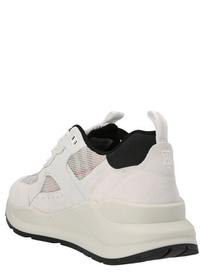 Shop Burberry Tnr Sean Sneakers White