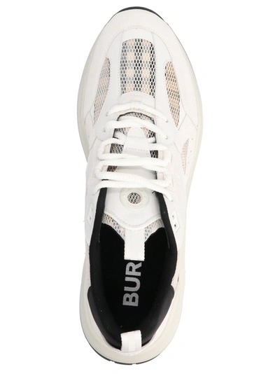 Shop Burberry Tnr Sean Sneakers White