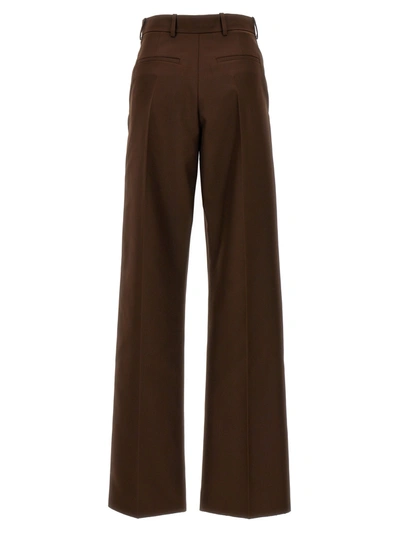 Shop Valentino Techno Weave Pants Brown