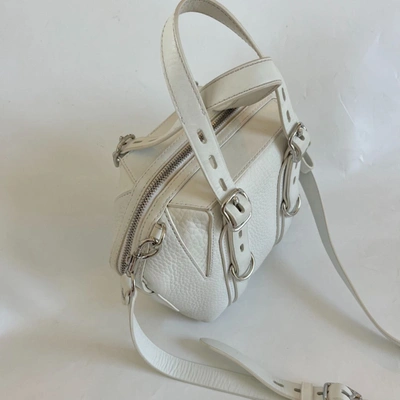 Pre-owned Alexander Wang White Textured Leather Box Bag