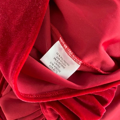 Pre-owned Alexandre Vauthier Red Plunge Neck Faux Wrap Mini Dress