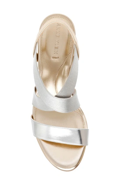 Shop Anne Klein Ryles Slingback Sandal In Silver/ Gold