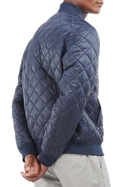 Barbour Liddesdale Quilted Bomber Jacket In Navy