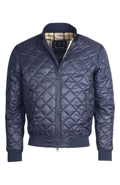 Barbour Liddesdale Quilted Bomber Jacket In Navy