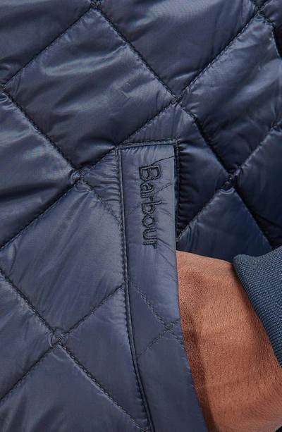 Barbour Liddesdale Quilted Bomber Jacket In Navy