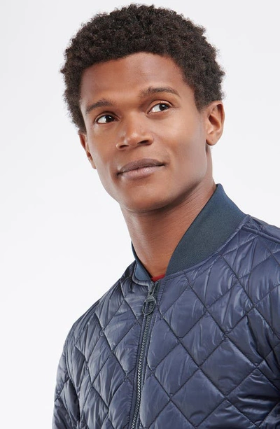 Barbour Liddesdale Quilted Bomber Jacket In Navy