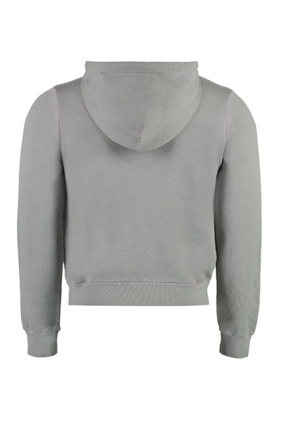 Shop Acne Studios Printed Hoodie In Grey