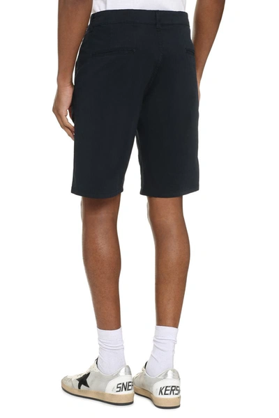Shop Aspesi Cotton Bermuda Shorts In Blue
