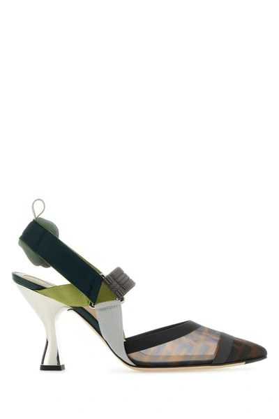 Shop Fendi Heeled Shoes In Multicoloured