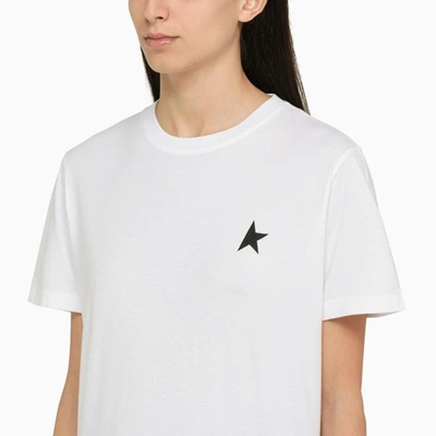 Shop Golden Goose Star Crew-neck T-shirt In White